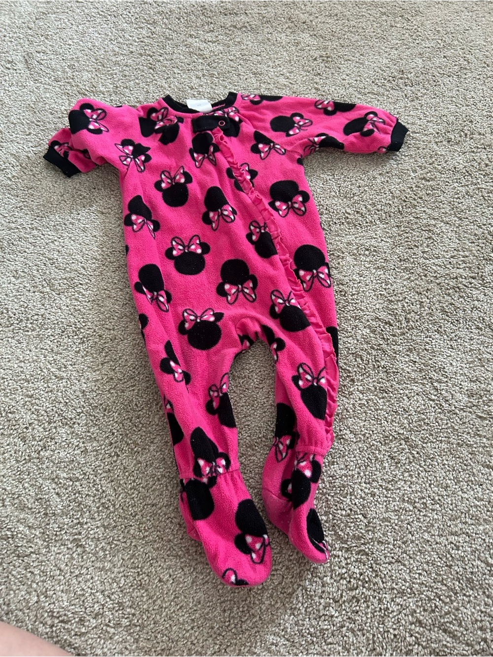 Disney Baby 9-12 Month Pink Minnie Mouse Footie Pajamas